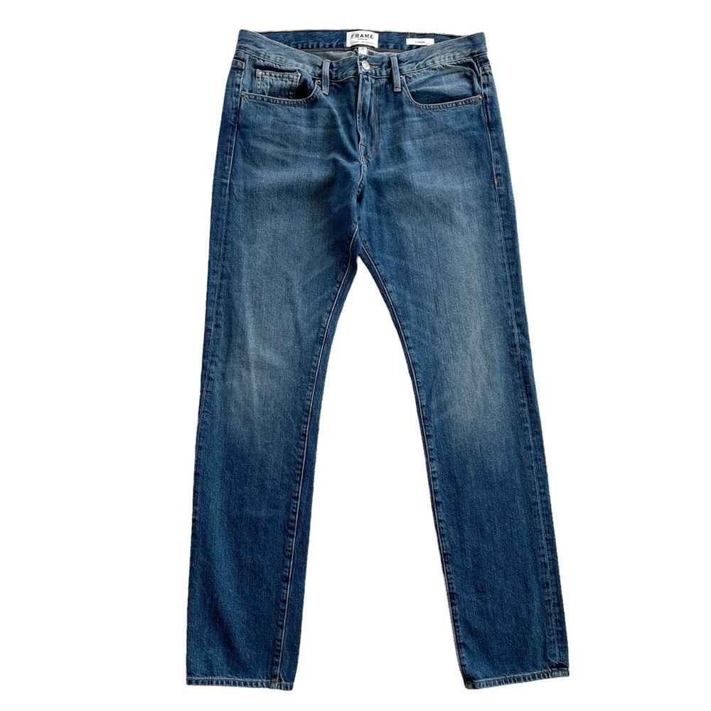 Frame Jeans L’Homme Slim Jeans in Tahoe Blue 33